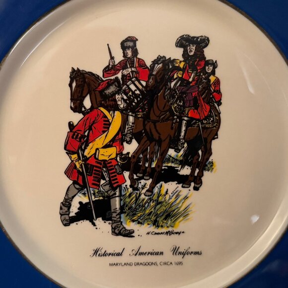 Maryland Dragoons c1695 Collector's Plate Ridgeway China - Picture 3 of 4